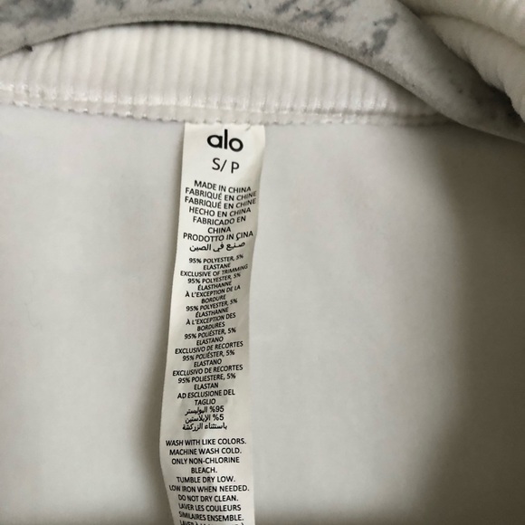 Alo Yoga Ribbed Velour Mountain Side Shacket Ivory S - Picture 9 of 13